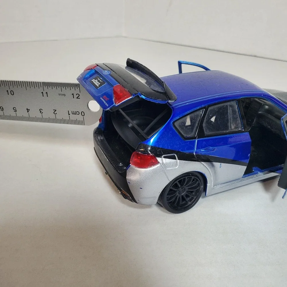 Joda Toys 1:24 Scale 2012 Subaru Impreza‎ WRX STI Blue Silver Die-Cast Model Car